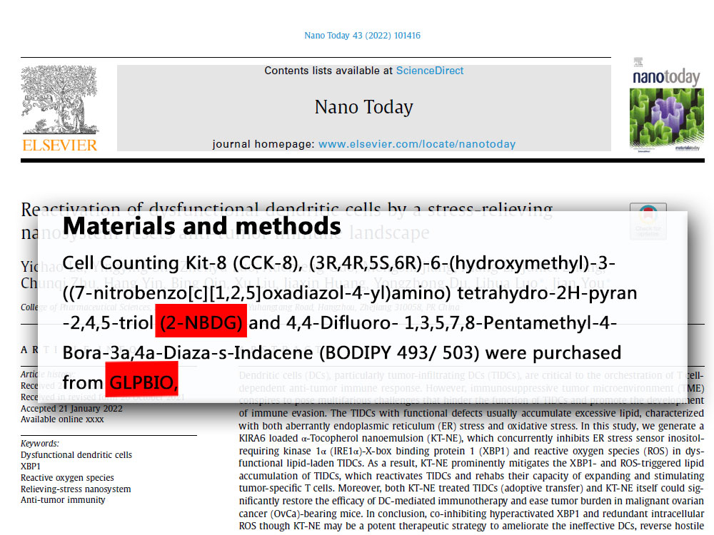 2-NBDG | Fluorescent glucose analogs | CAS NO.:186689-07-6 | GlpBio