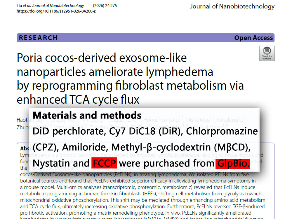 FCCP | Mitochondrial oxidative phosphorylation uncoupler | GlpBio