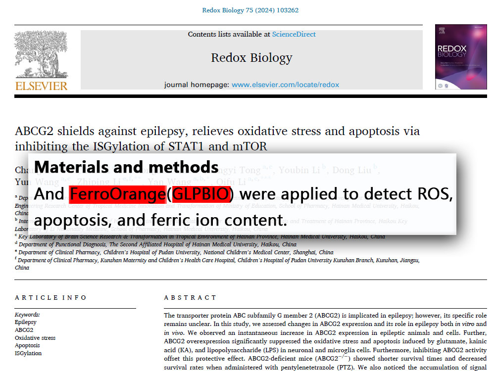 FerroOrange (Fe2+ indicator) | Fe2+ fluorescent probe | GlpBio