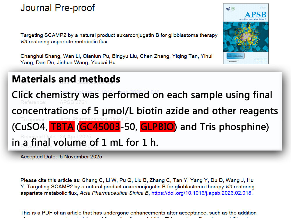 TBTA | CuAAC reaction ligand | CAS NO.:510758-28-8 | GlpBio