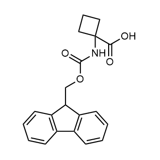 1-((((9H-Fluoren-9-yl)methoxy)carbonyl)amino)cyclobutane-1-carboxylic acid Chemical Structure